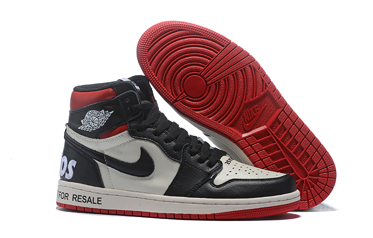 2018 Air Jordan 1 High Black White Red Shoes